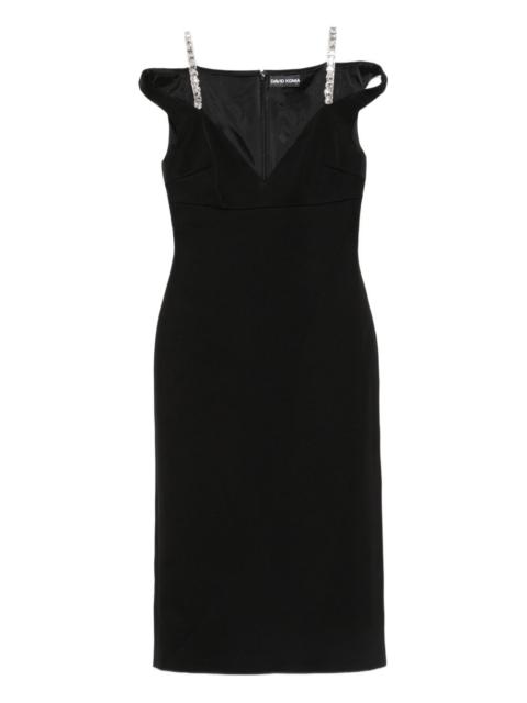 David Koma crystal-embellished midi dress