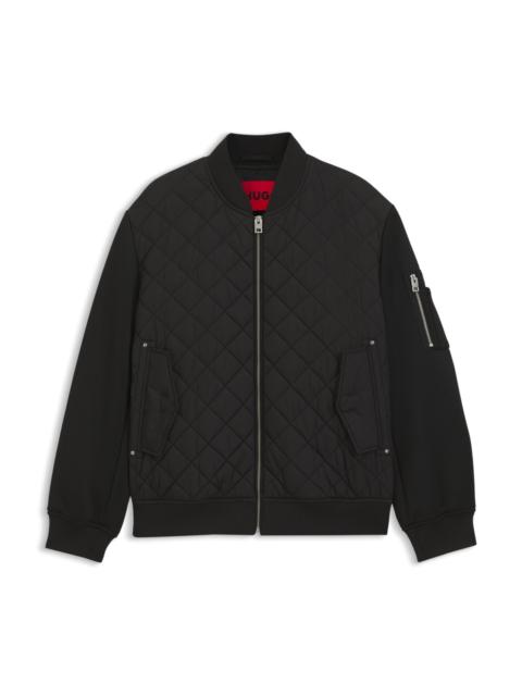HUGO WATER-REPELLENT JACKET IN MIXED MATERIALS