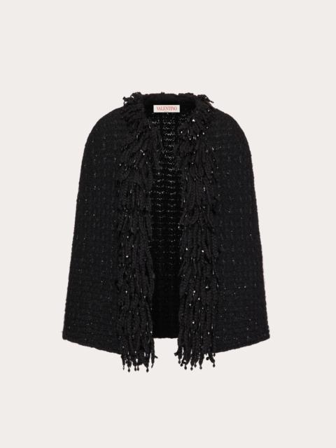 Valentino EMBROIDERED MOHAIR CAPE