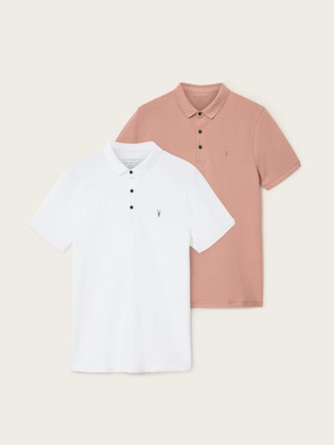 ALLSAINTS REFORM SHORT SLEEVE POLO SHIRTS 2 PACK