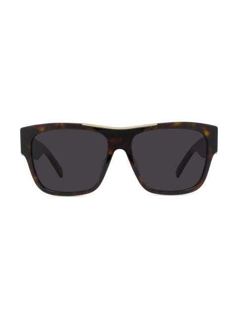 Givenchy Men's Square Havana Logo Sunglasses - Brown