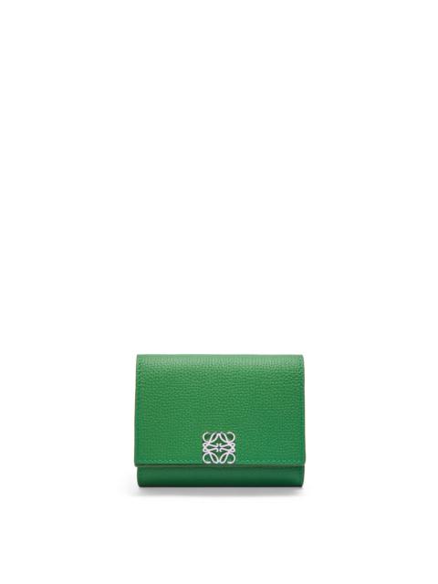 Loewe Anagram trifold wallet in pebble grained calfskin