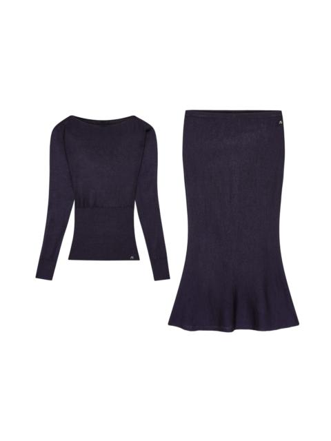 miaou ODESSA TOP + AIMEE SKIRT - NAVY
