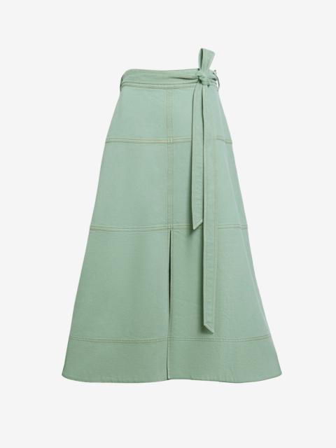 TANYA TAYLOR HUDLEY DENIM SKIRT