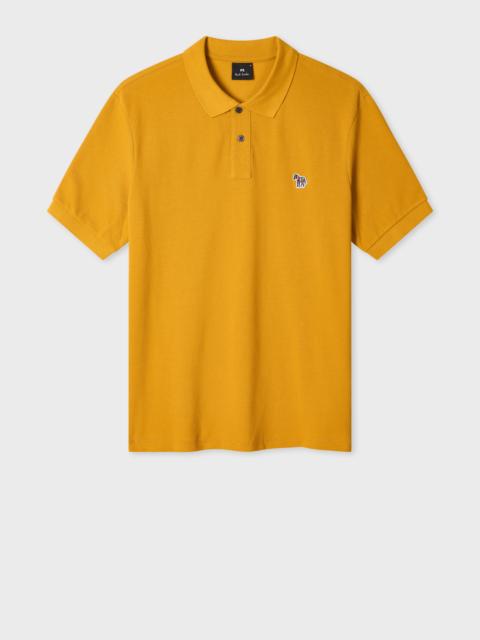 Paul Smith Mustard Organic Cotton Zebra Logo Polo Shirt