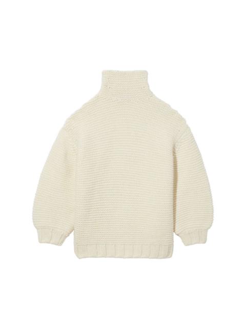 roll-neck chunky-knit jumper