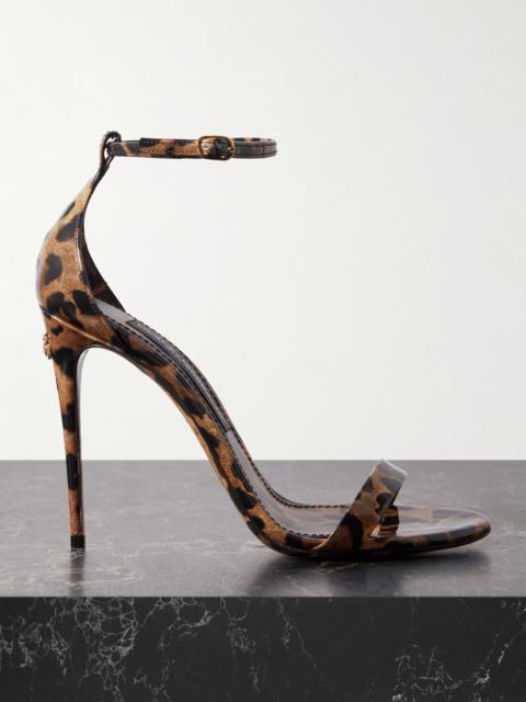 Dolce & Gabbana Leopard-print Patent-leather Sandals