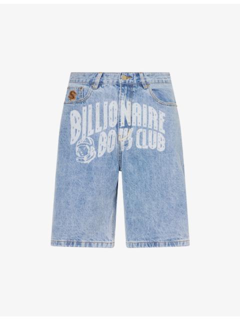 BILLIONAIRE BOYS CLUB Faded Logo Denim Shorts