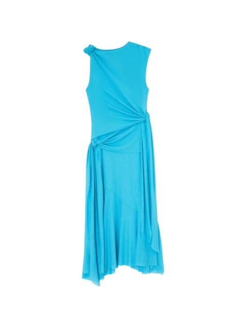 GANNI knot sleeveless midi dress