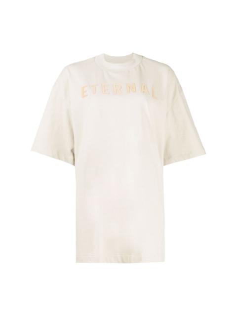 Fear of God Eternal logo-flocked cotton T-Shirt