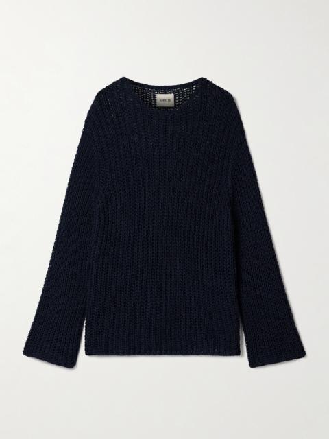 KHAITE Elowen Open-knit Cotton Sweater