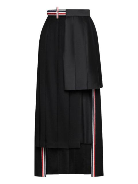Thom Browne pleated panelled maxi skirt