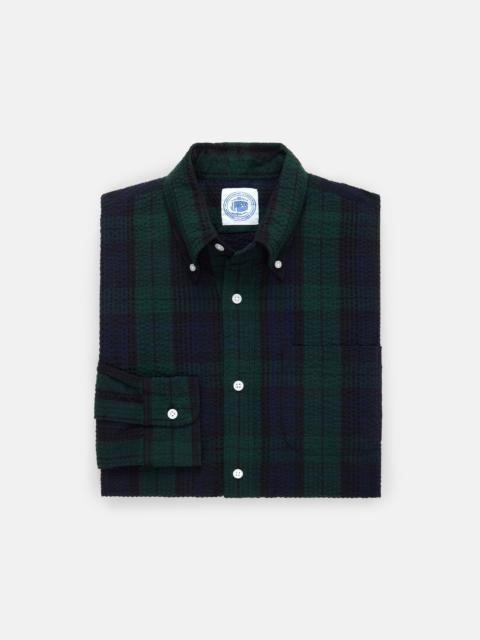 J. PRESS BLACKWATCH TARTAN SEERSUCKER SPORT SHIRT