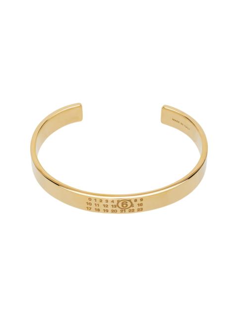 MM6 Maison Margiela Gold Minimal Logo Bracelet