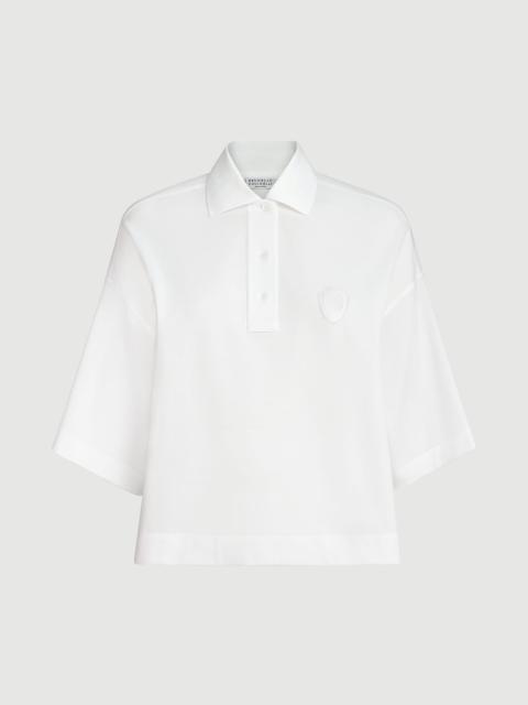 Brunello Cucinelli Stretch cotton piqué polo shirt with logo