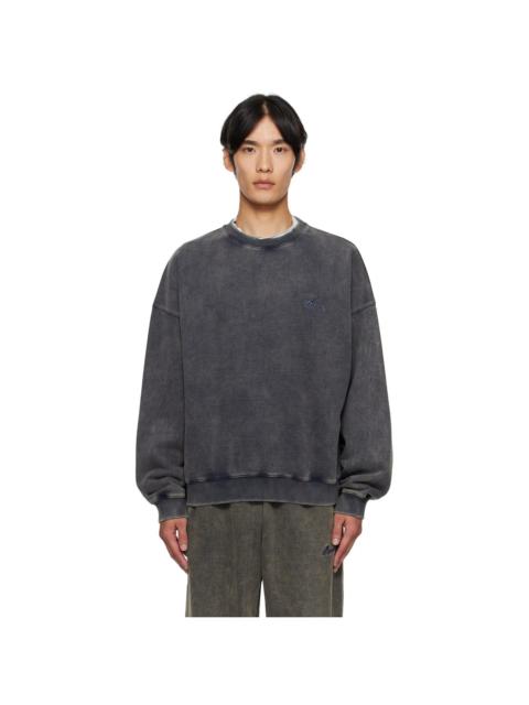 We11done Navy Bleached Sweatshirt