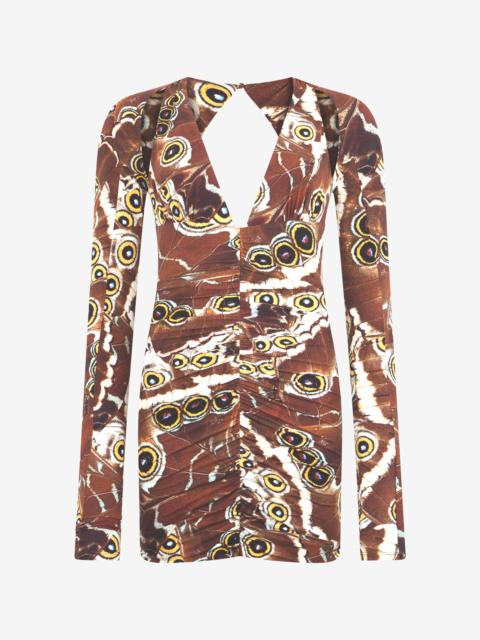 Roberto Cavalli Mini Butterfly Print Dress