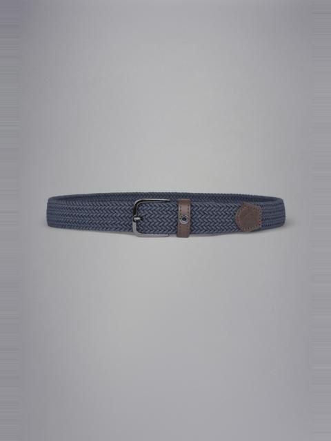 Paul & Shark LEATHER TRIMMED WOVEN ELASTIC BELT