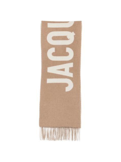 JACQUEMUS Jacquemus Logo-intarsia Fringed Scarf