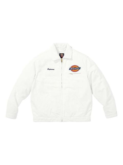 Supreme Supreme x Dickies Corduroy Work Jacket 'White Black Red' SUP-FW22-712