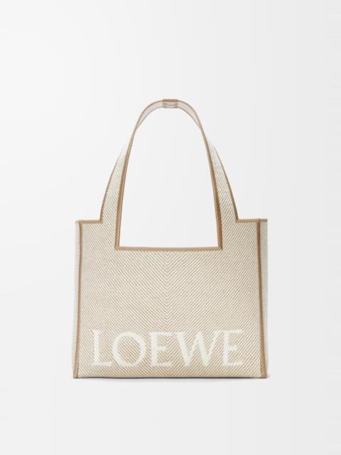 Loewe Medium LOEWE Font tote in jacquard canvas