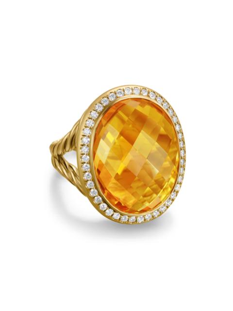 DAVID YURMAN Women's Albion Oval Ring in 18K Yellow Gold - Citrine