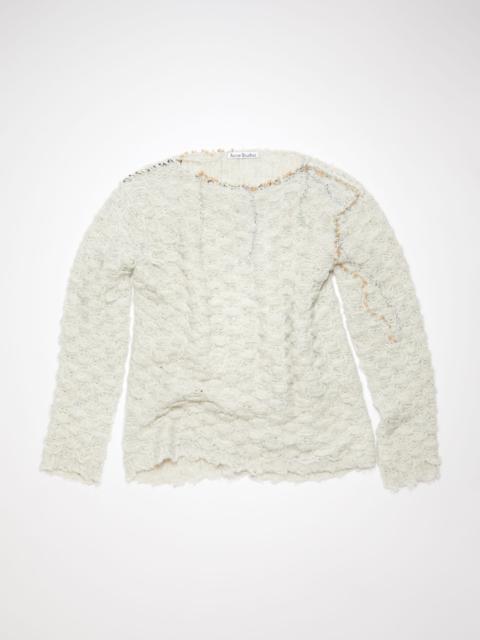 Acne Studios Distressed crochet jumper - Dusty green