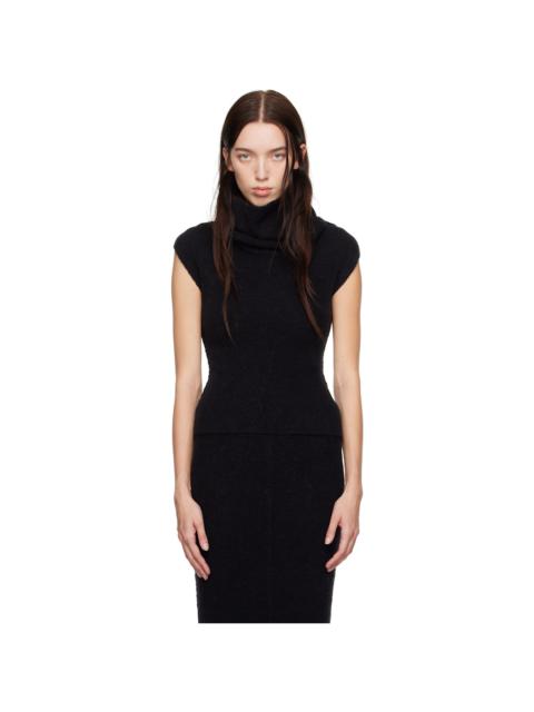 Rick Owens Black Porterville SL Crater Sweater