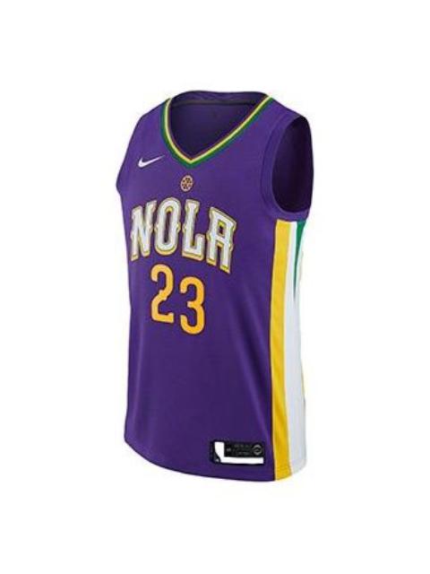 Nike Nike Anthony Davis City Edition Swingman Jersey SW 'Purple Yellow' 912128-504
