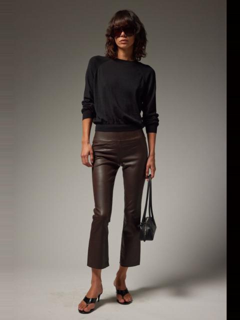SPRWMN GRACE LEATHER CROP FLARE