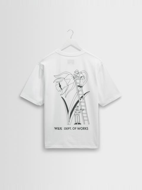 Wax London Milton - White Daffodil Graphic Organic Cotton T-Shirt