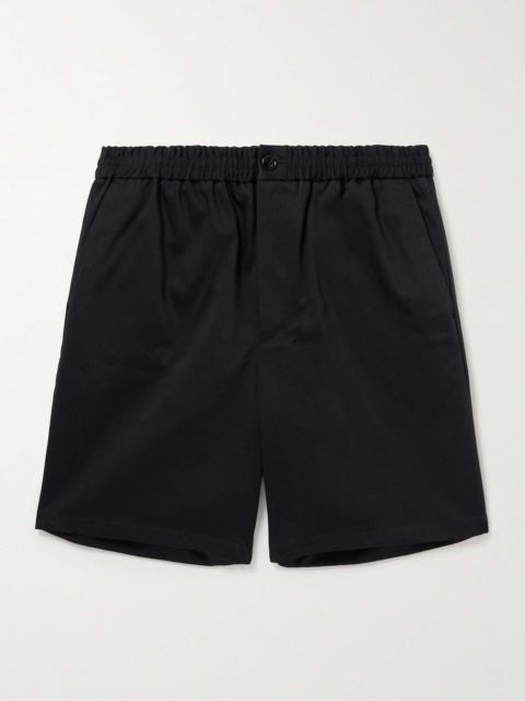 AMI Paris Straight-Leg Cotton-Sateen Shorts