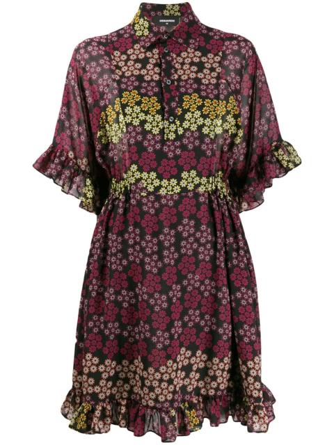DSQUARED2 floral print shirt dress