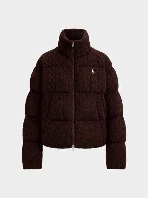 Polo Ralph Lauren Cable Wool-Cashmere Puffer Jacket