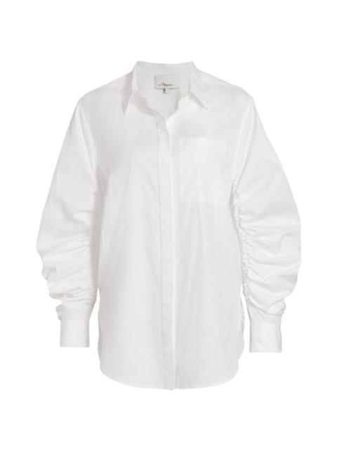 3.1 Phillip Lim Women's Gathered Sleeve Blouse - Optic White