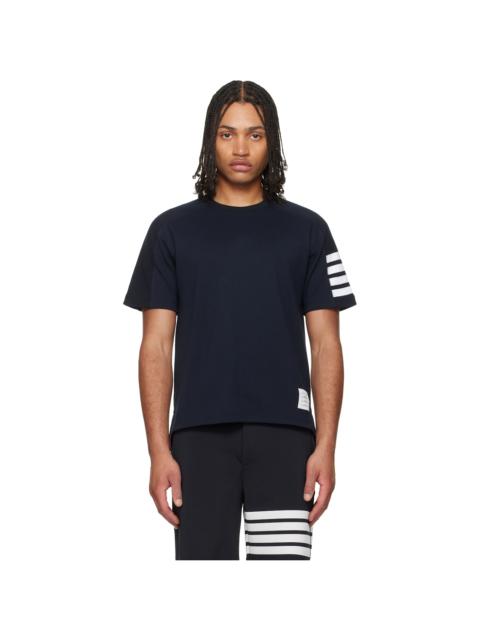Thom Browne Navy Milano Cotton 4-Bar T-shirt