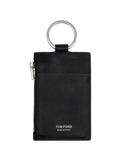 TOM FORD Black Zipped Keyring Card Holder