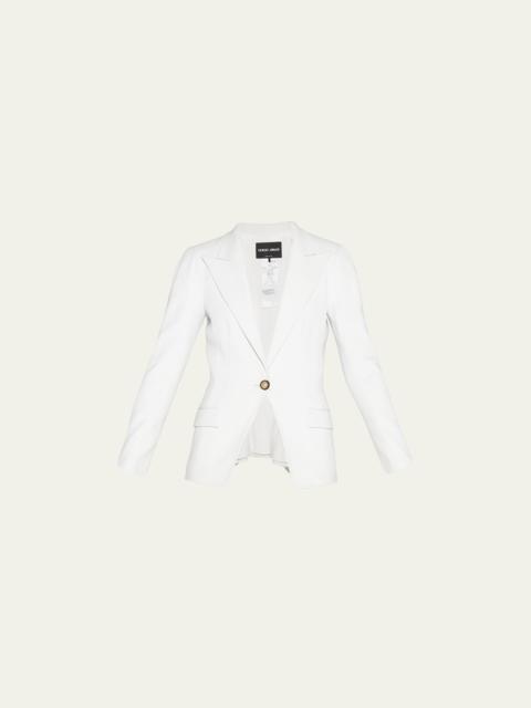 GIORGIO ARMANI Viscose Cady Single-Breasted Blazer