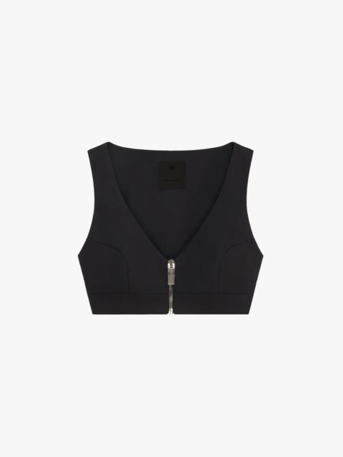 BRA TOP IN WOOL WITH ZIP