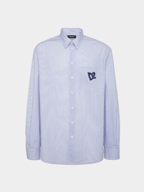 DSQUARED2 SUMMER LOVERS OVERSIZED PINSTRIPE SHIRT