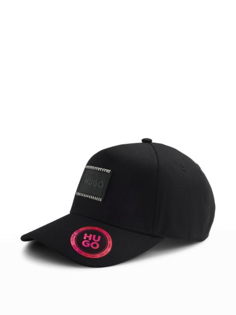 HUGO COTTON-TWILL CAP WITH LOGO PATCH