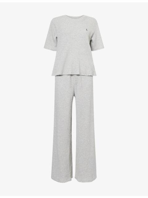 Polo Ralph Lauren Short-Sleeve Waffle Cotton-Jersey Pyjama Set