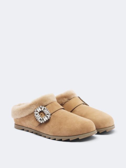 Roger Vivier Slidy Viv' shearling-lined suede mules