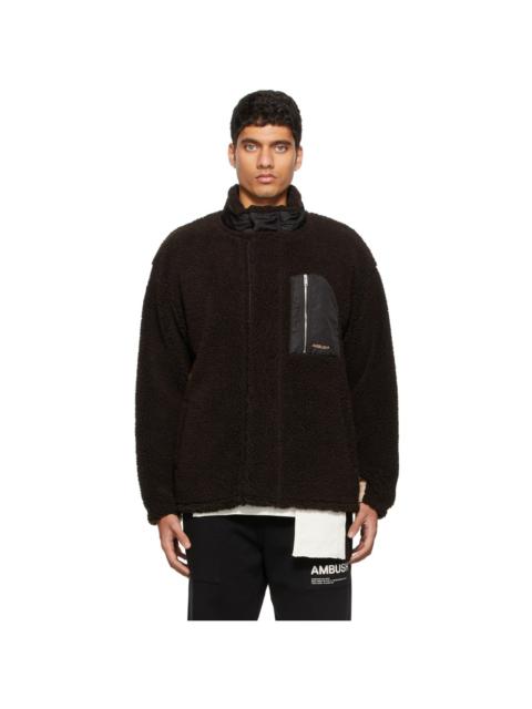 Ambush Brown Wool Fleece Jacket