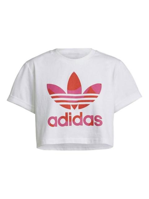 adidas (WMNS) adidas originals Large Logo Casual Sports Short Sleeve White H20482
