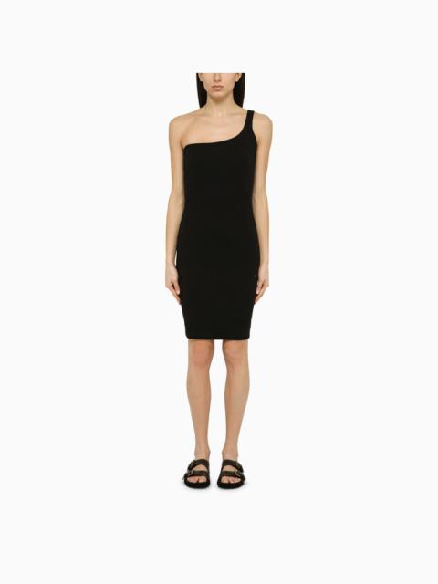 Black one-shoulder cotton dress