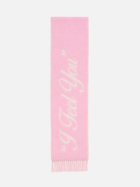 Wool scarf - Old pink/white