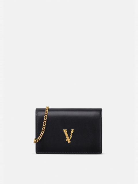 VERSACE Virtus Mini Chain Wallet