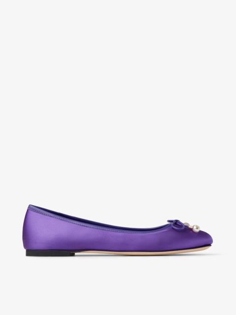 Elme Flat
Purple Satin Flats with Pearl Embellishment