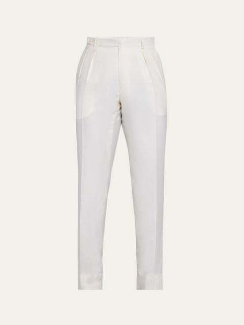 Brioni Men's WWX 80th Anniversary Elba Pleated Trousers